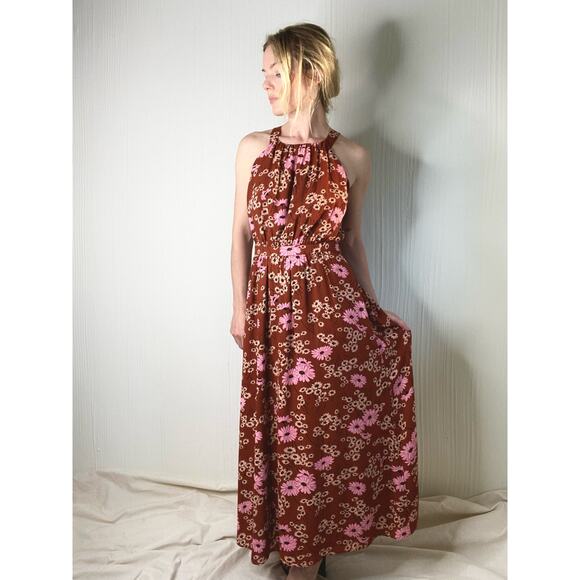 MADEWELL Hillside Halter Floral Midi Dress in Hillside Daisies US SMALL - Picture 5 of 13